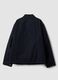 Blue padded cotton-blend jacket with zip_2