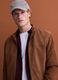 Brown genuine leather jacket with zip, regular fit_2