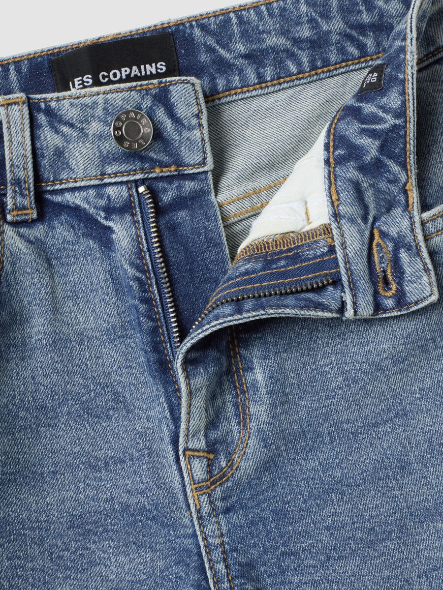 Light Blue Stretch Cotton Bootcut Jeans_5