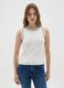 Women's white stretch-blend sleeveless top_0