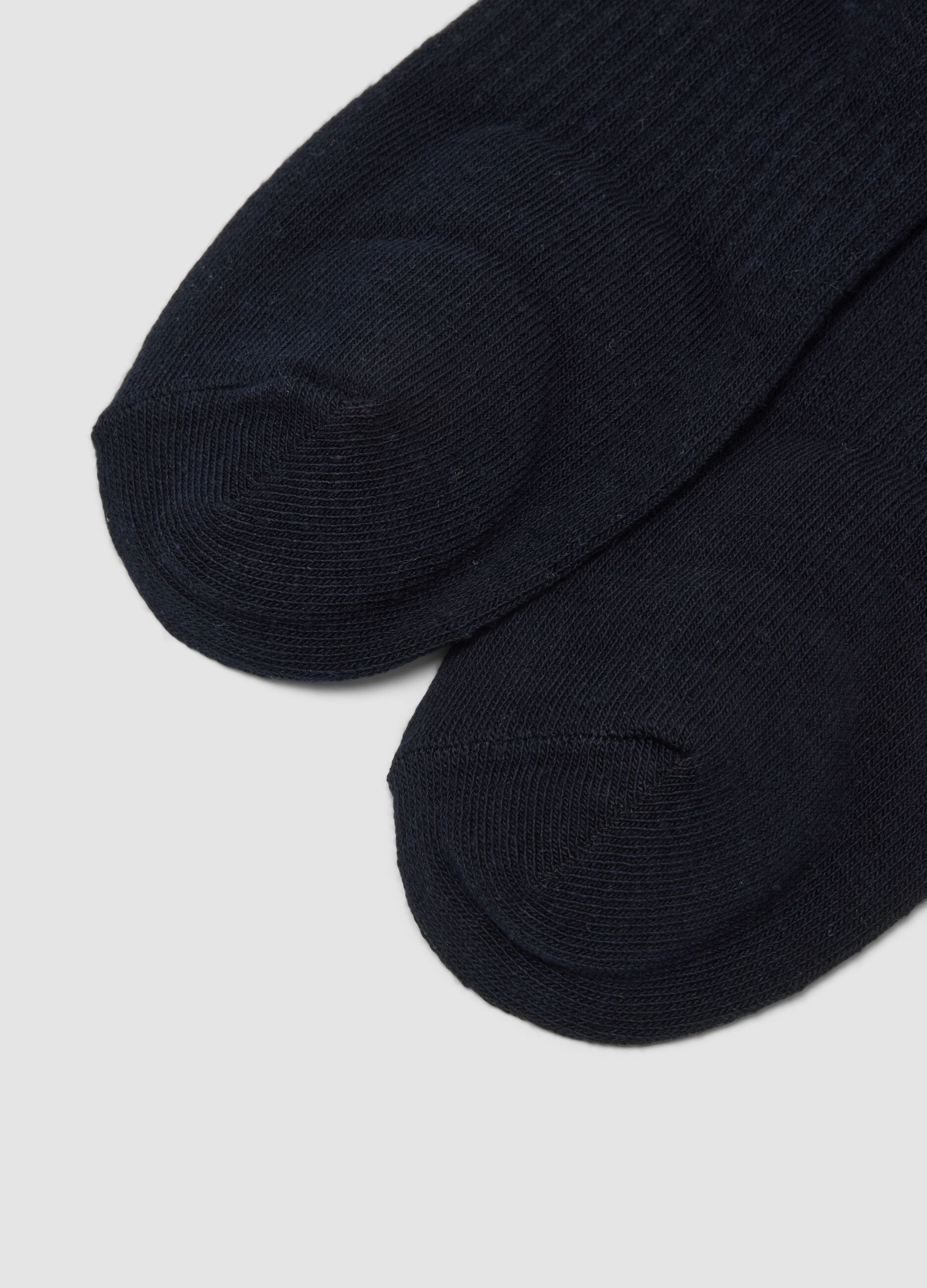 3-pack of blue organic cotton ankle sports socks