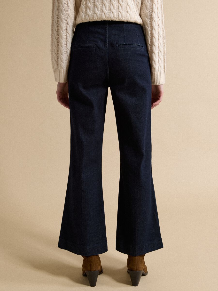 Blue stretch-cotton straight-fit jeans_3