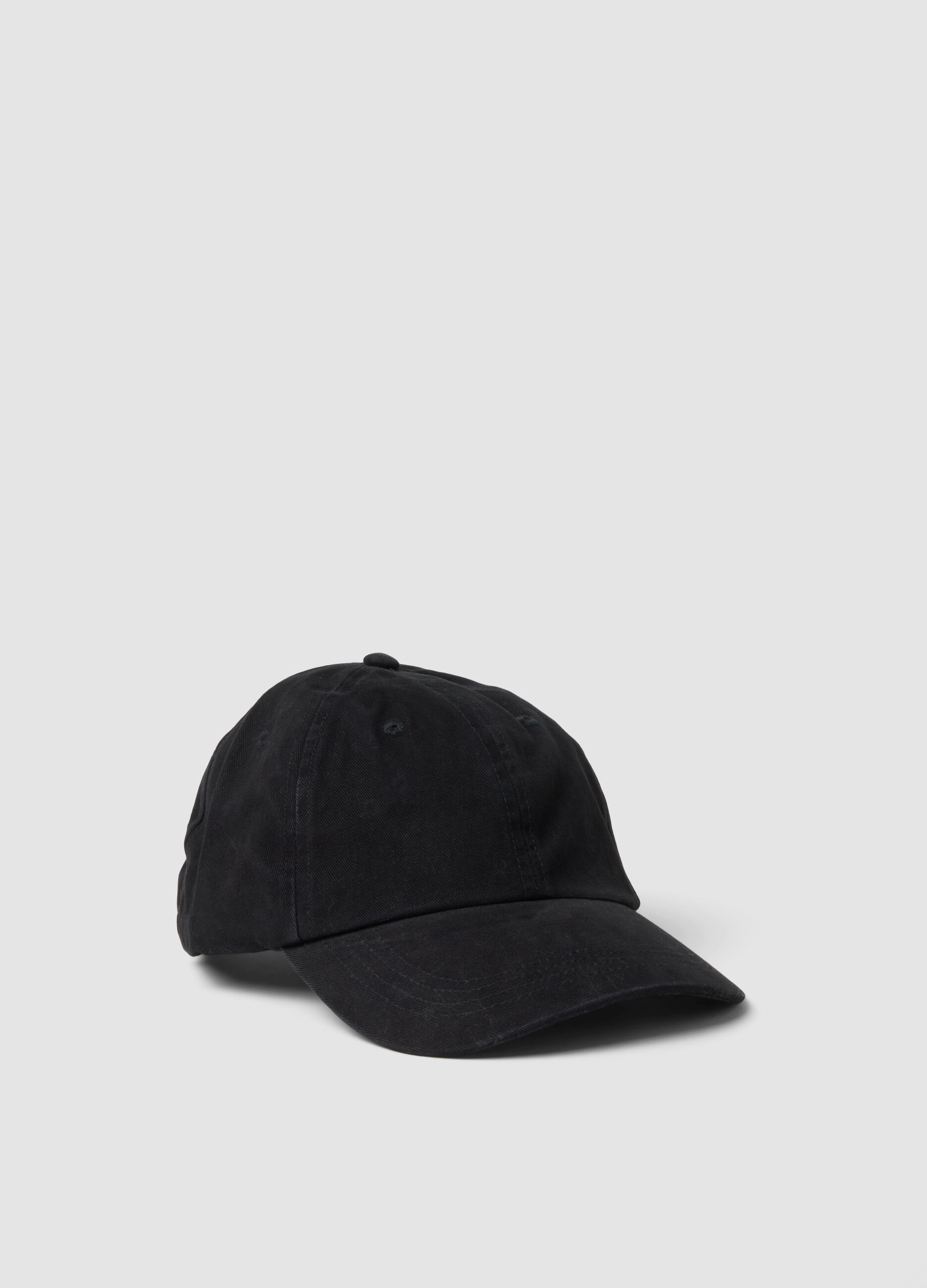 Black pure cotton baseball cap