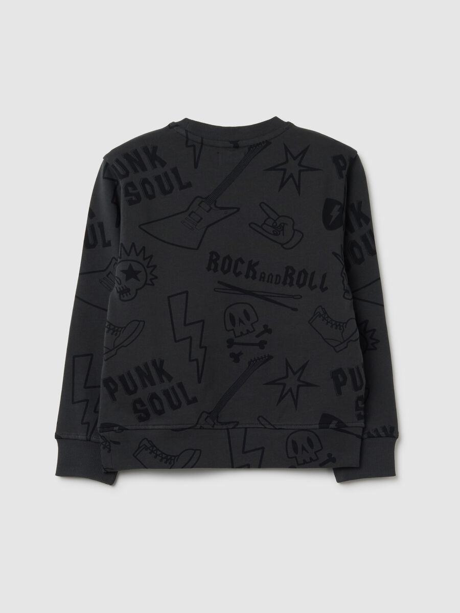 Children's oversized pure cotton black sweatshirt_1