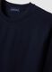 Blue pure cotton jersey T-shirt with crew neck, relaxed fit_1
