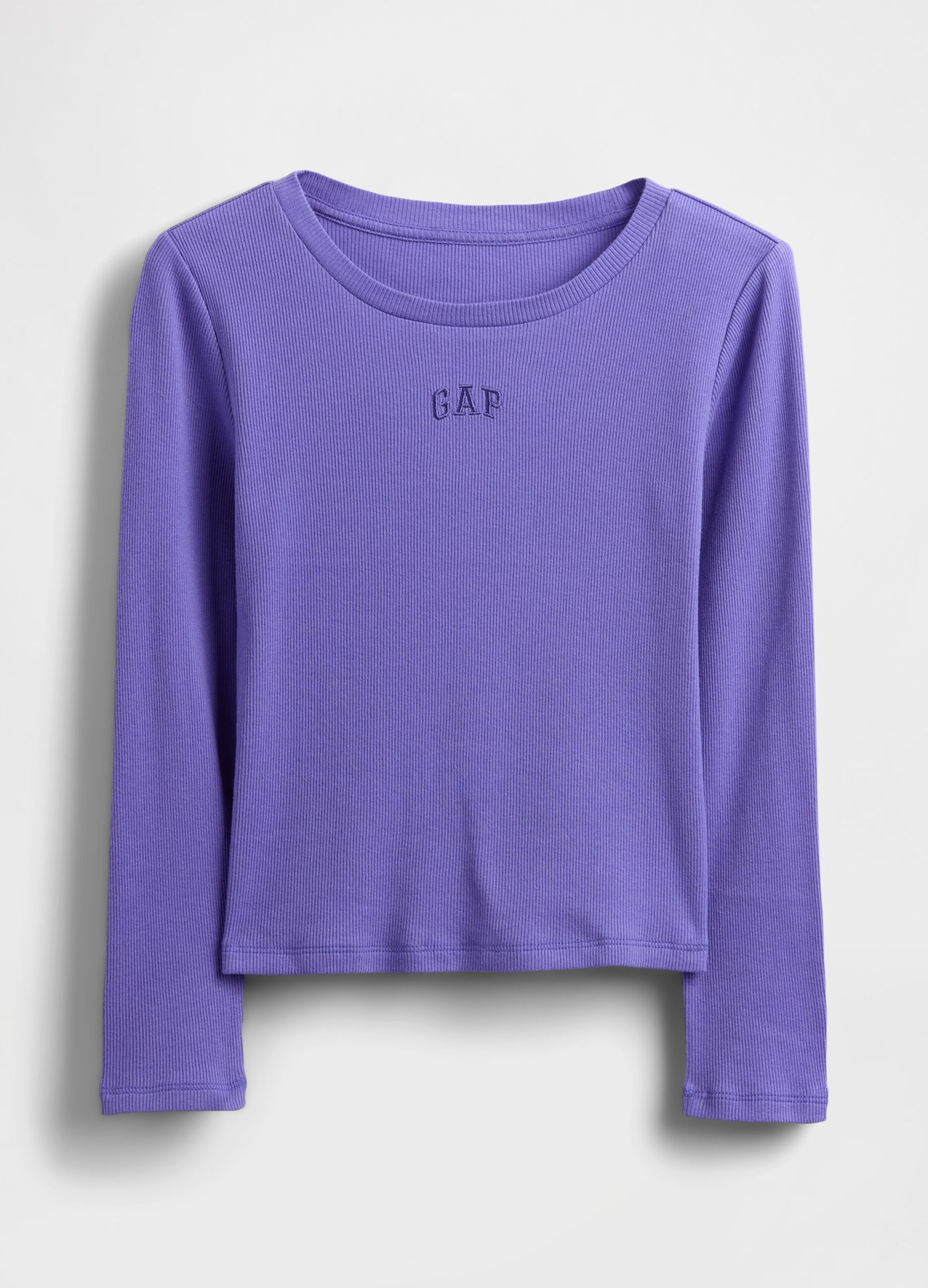 Purple Long-Sleeve Cotton T-Shirt