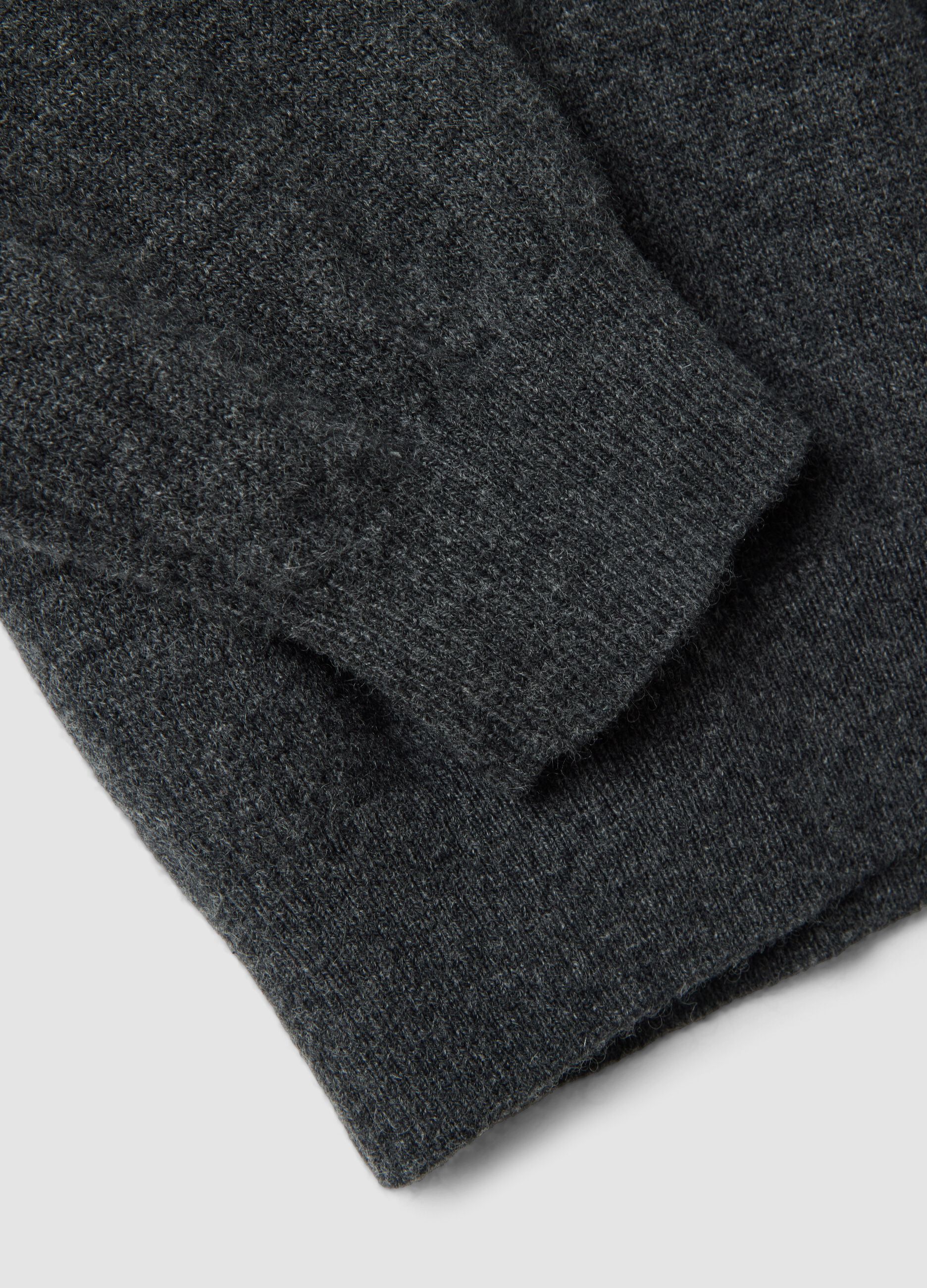 Grey pure cashmere jumper, regular fit