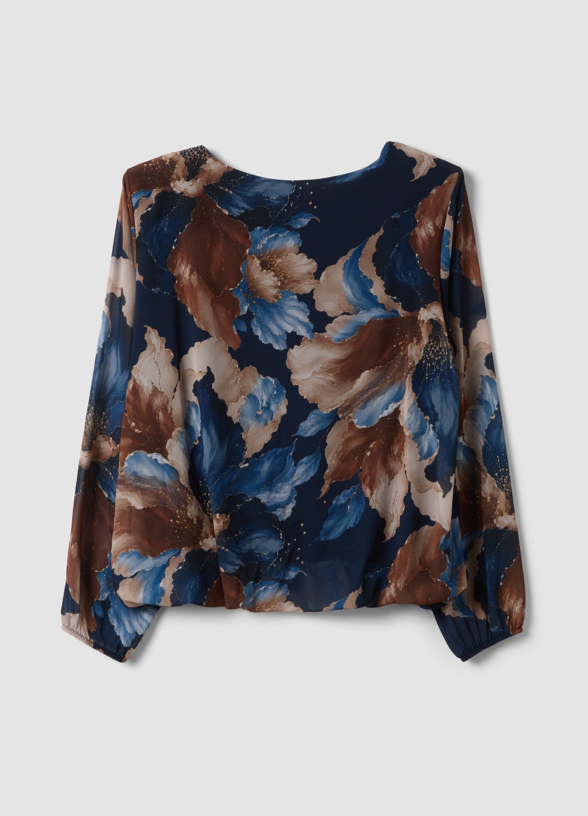 Multicolour floral print blouse, regular fit