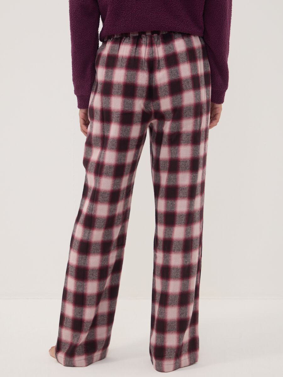 Multicolour checked organic cotton pyjama bottoms_2
