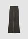 Grey stretch cotton flared trousers_4