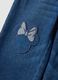 Jeans blu chiaro wide leg in cotone elasticizzato con ricami Minnie_3