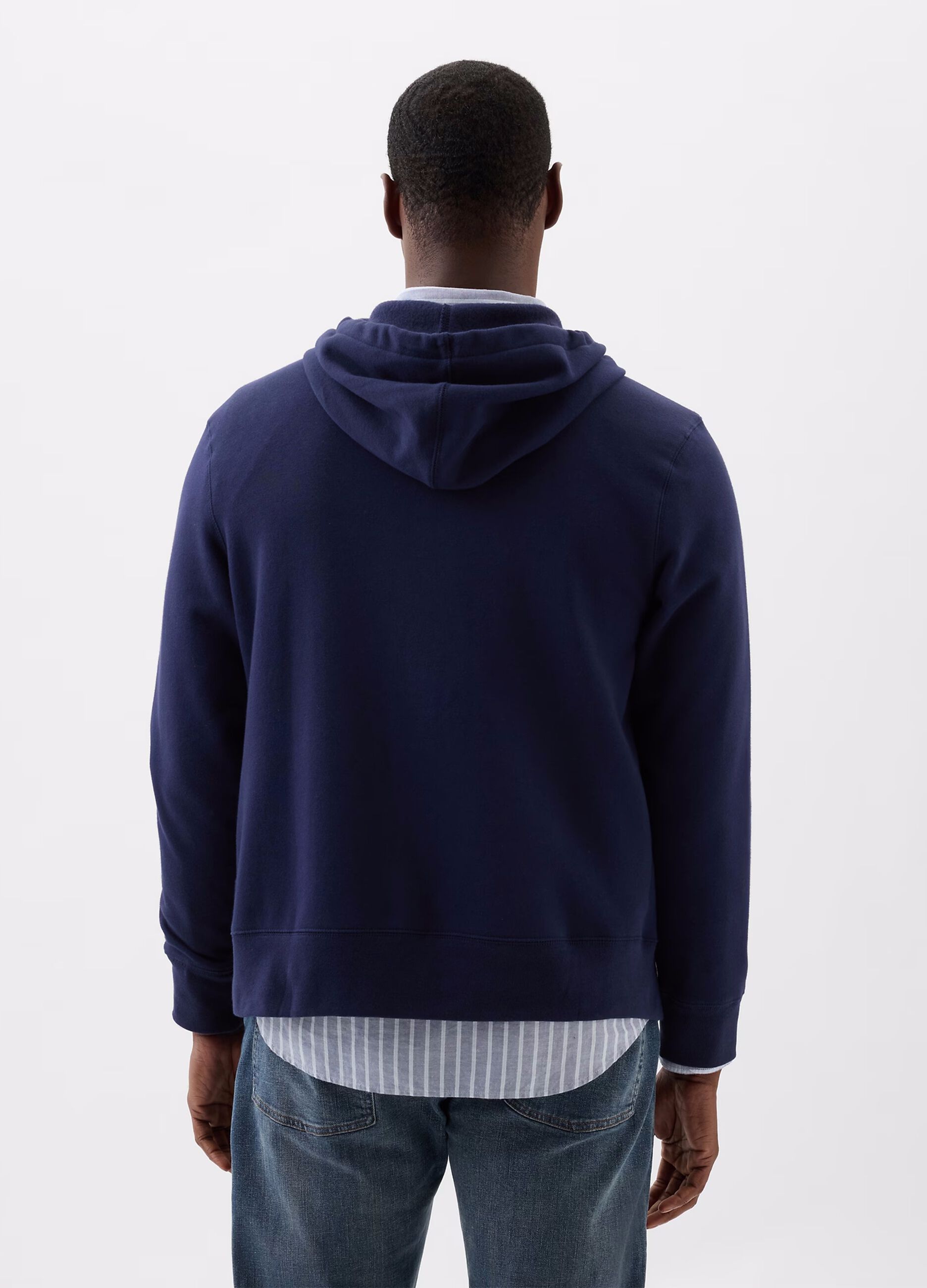 Full-zip fleece sweatshirt with logo embroidery