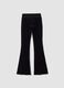 Black Velour Flared Trousers_6