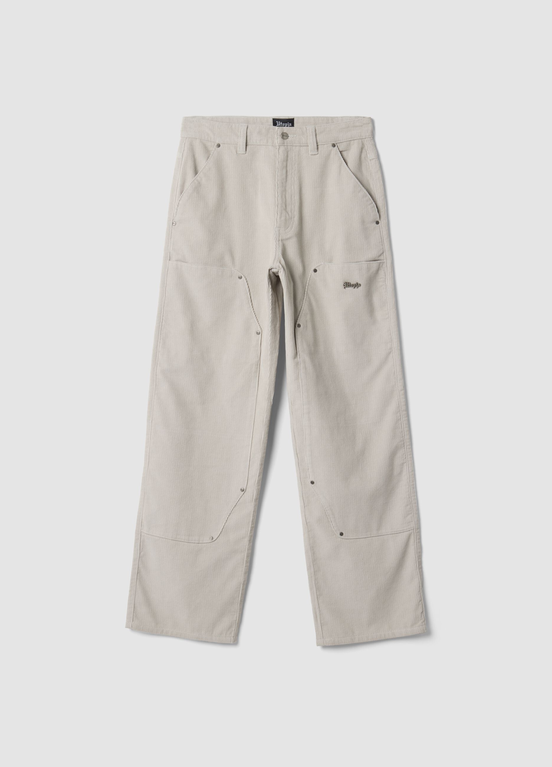 Corduroy Carpenter Pants Light Beige