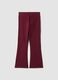 Red bootcut stretch-cotton trousers_2