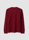 T-shirt rossa in puro cotone girocollo regular fit_2