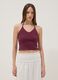 Purple ribbed pure cotton top_2