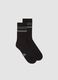 Black stretch cotton sports socks_0