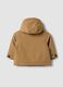 Giacca marrone imbottita con cappuccio e zip per bimbo_1