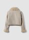 Giacca beige con zip e colletto a contrasto regular fit_6
