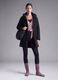 Black water-repellent hooded jacket with zip, regular fit ALTAVIA STUDIO_0