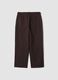 Pantaloni chino marroni in puro cotone baggy fit_2