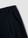 Navy blue wide-leg ribbed trousers, regular fit_1