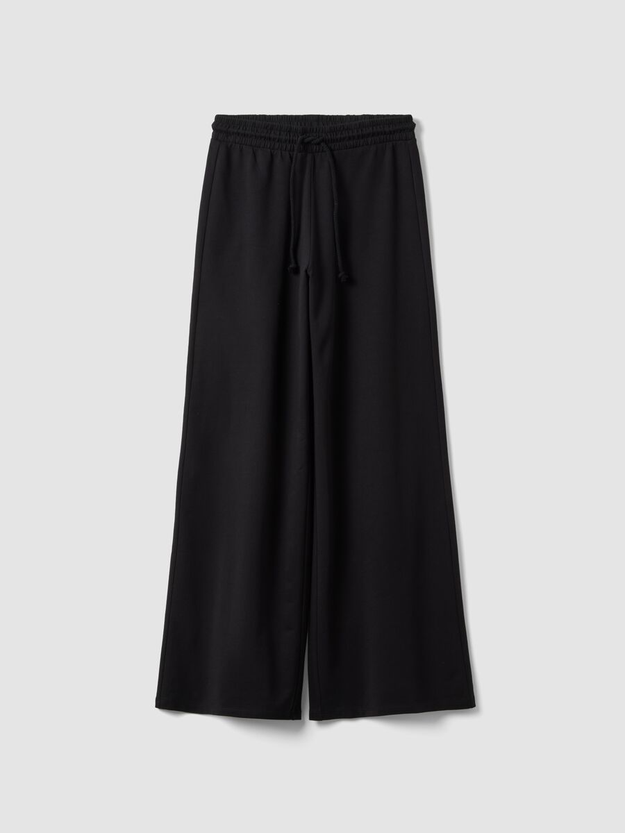 Black baggy-fit pure cotton jogger trousers_4