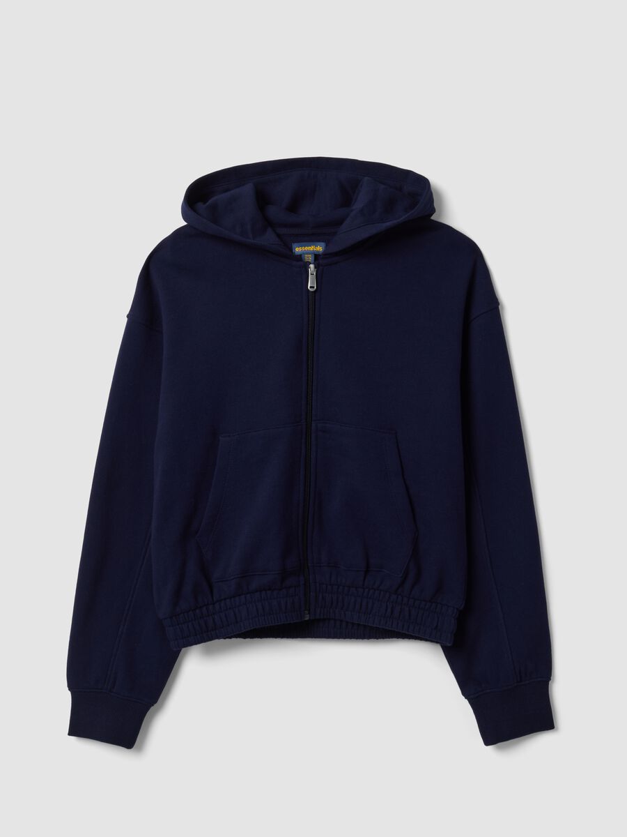 Blue organic cotton hooded sweatshirt_4