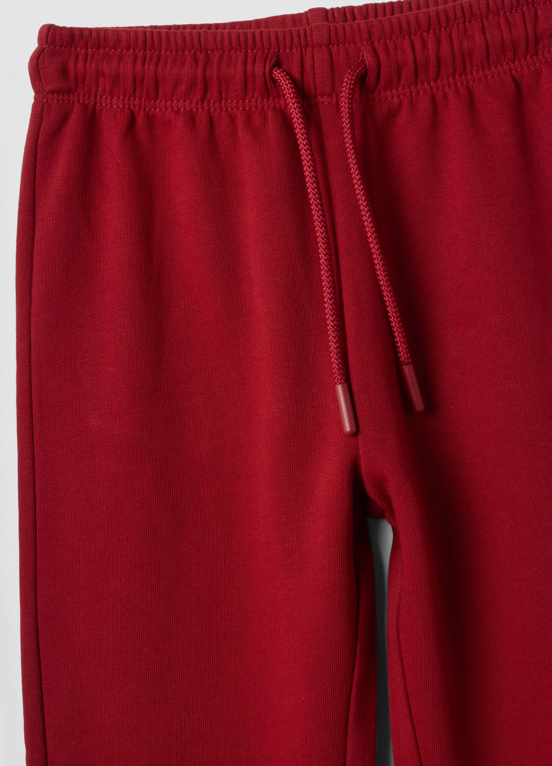 Pantaloni jogger rossi in puro cotone organico