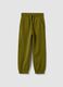 Green organic cotton jogger trousers_0
