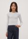 Grey organic cotton and stretch viscose T-shirt with rhinestones_1