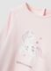 Pigiama rosa in puro cotone organico con stampa unicorno_3