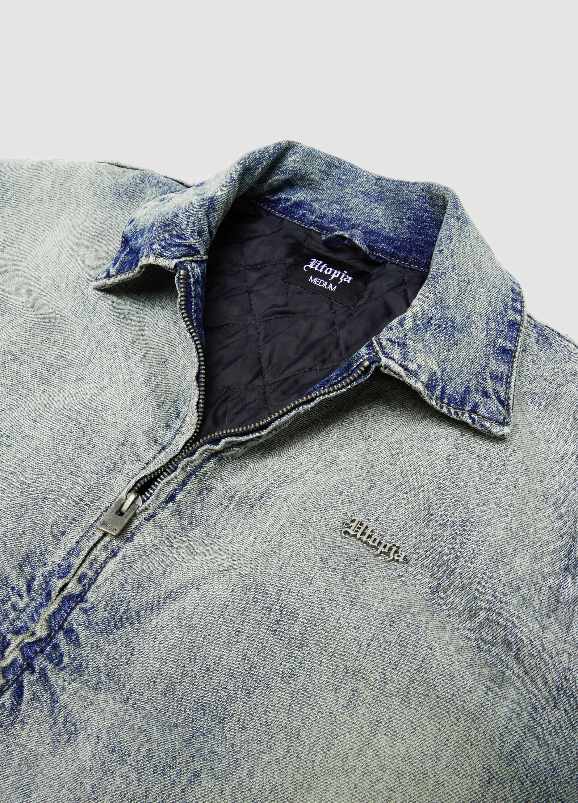 Denim Padded Jacket Vintage Light Blue