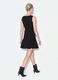 Black sleeveless stretch viscose dress with eyelet detail_2