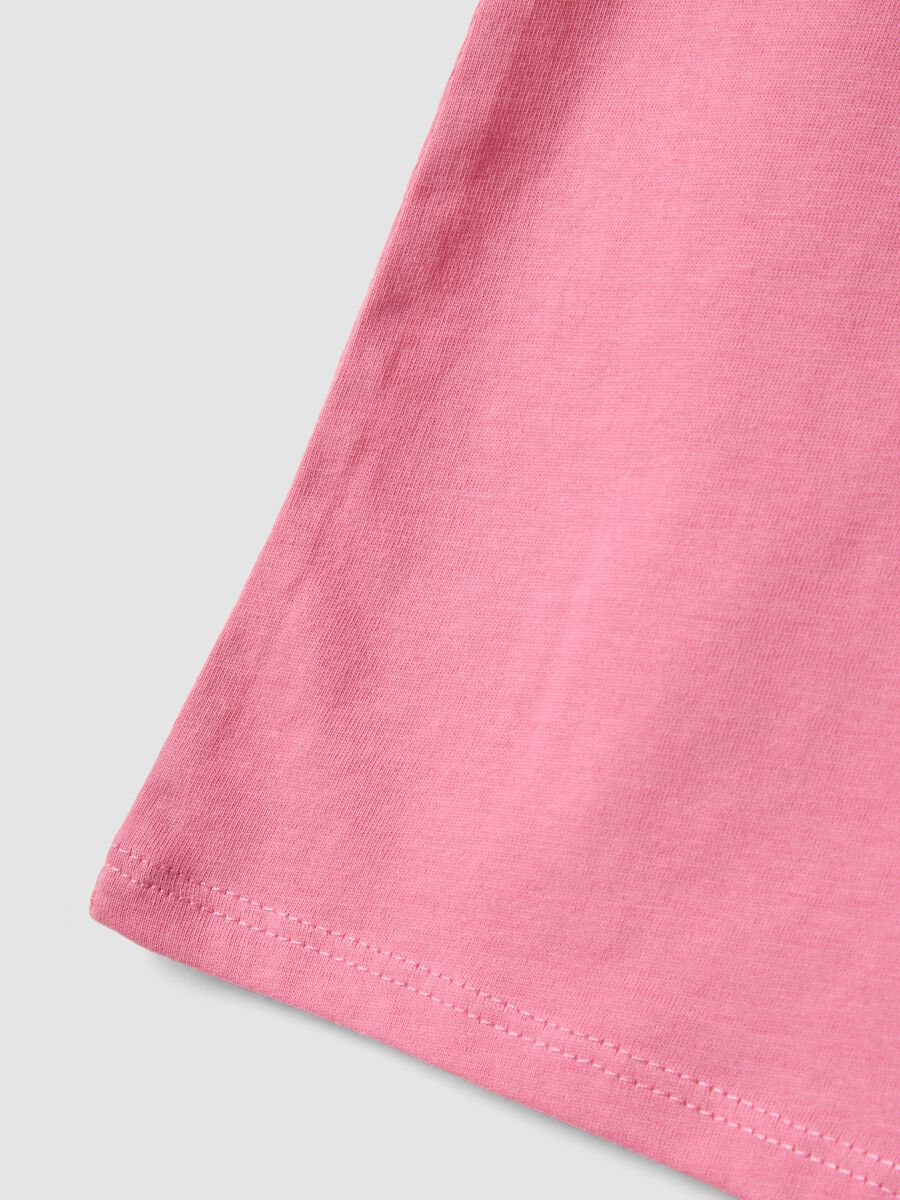 Pink organic cotton vest top with ruffle_3