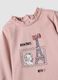Pink organic cotton T-shirt with The Aristocats print for baby girl_2