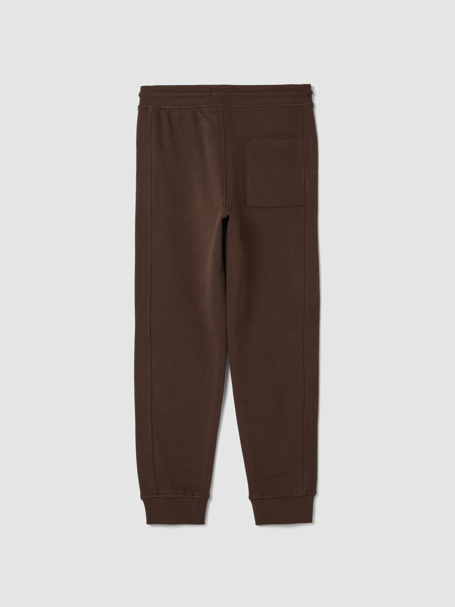 Brown jogger trousers in pure organic cotton_1