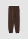 Brown jogger trousers in pure organic cotton_1