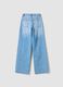 Light Blue Wide-Leg Jeans in Pure Cotton_7