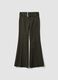 Green slim-fit stretch viscose trousers_0