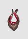 Brown floral-pattern scarf_0