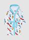 White hooded bathrobe in pure organic cotton_0