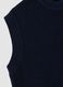 Blue cotton-blend knitted gilet with embroidery for boys_4