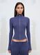 Twilight Blue Full-Zip Ribbed Knit_3
