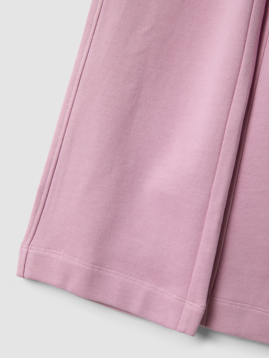 Pink organic cotton culotte trousers for girls_3