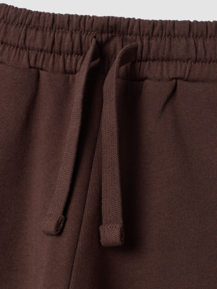 Brown pure cotton jogger trousers_2