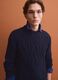 Blue jacquard wool-blend jumper, regular fit_3