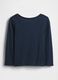 Girl's blue long-sleeve cotton shirt_1