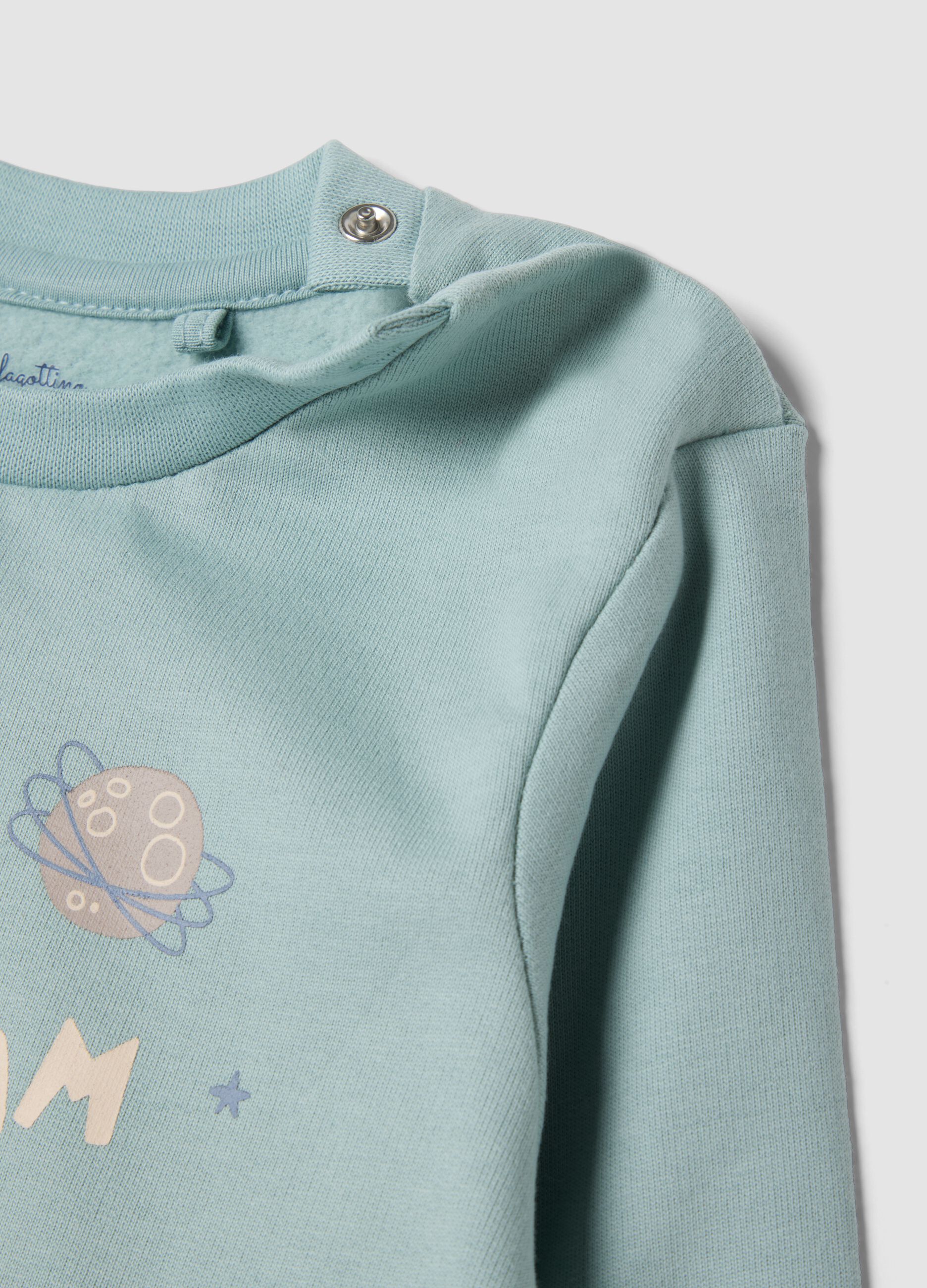 Grey organic cotton babygrow pyjamas with cute animals